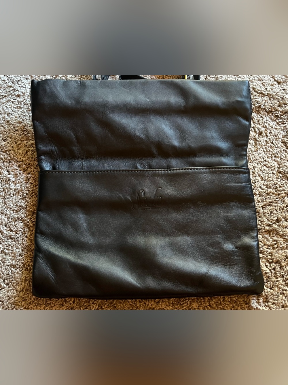 Woman’s Sseko Designs Ethiopian Leather Foldover Crossbody Bag Black